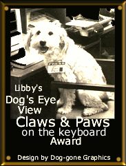 Libbys Claws and Paws on the keyboard award