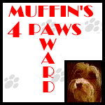 Muffins 4 paws award
